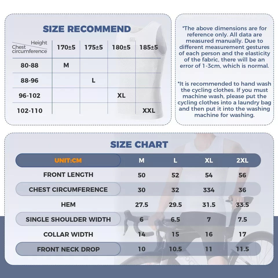 Мъжки летен спортен потник ROCKBROS велосипедна долна тениска без ръкави