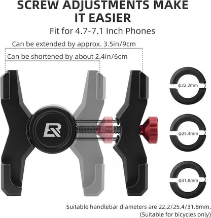 ROCKBROS велосипед държач за мобилен телефон държач за телефон на кормилото за смартфон 4,7-7,09 инча