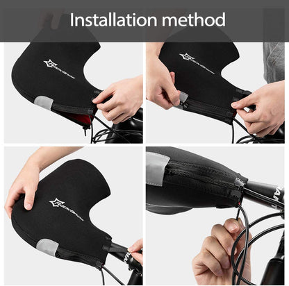 Ръкавици за кормило ROCKBROS D16-B Зимни топлинни ветроустойчиви маншети за кормило за велосипеди Водоотблъскващи