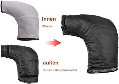 Маншети за кормило ROCKBROS Ръкавици за кормило за велосипед, мотоциклет, скутер, подплатени, ветроустойчиви, водоотблъскващи, светлоотразителни