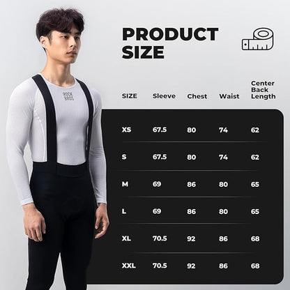 Риза с дълъг ръкав ROCKBROS, мъжка тениска за колоездене, бързосъхнеща функционална риза, облекло за колоездене, фитнес тениска за колоездене, бягане, тенис, туризъм, мъже