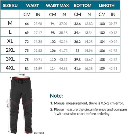 Велосипедни панталони ROCKBROS ветроустойчиви дълги панталони спортни велосипедни панталони европейски размер M-4XL