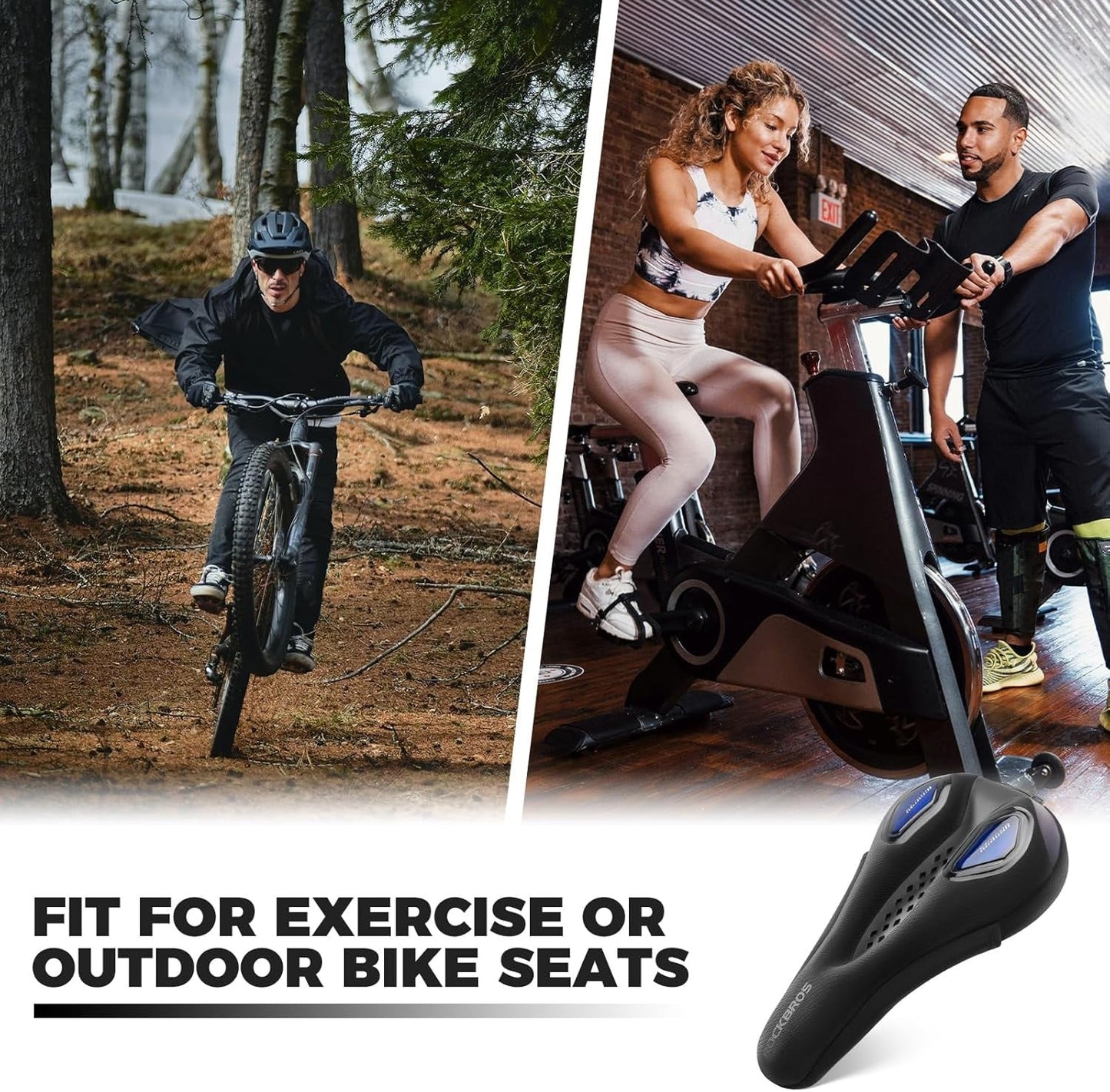 Калъф за седло на велосипед ROCKBROS Гелово покритие за седалка на велосипед с водоустойчиви калъфи за седло Защита на седлото Калъф за седло за велосипед шосеен велосипед планински велосипед Калъфи за седло за мъже и жени