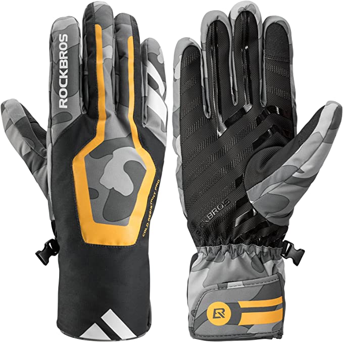 Ръкавици за ски ROCKBROS, водоустойчиви екстра топли против плъзгане за мъже