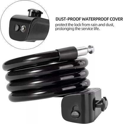 Кабелна ключалка ROCKBROS Кабелна ключалка за велосипед с монтажна скоба 2 ключа