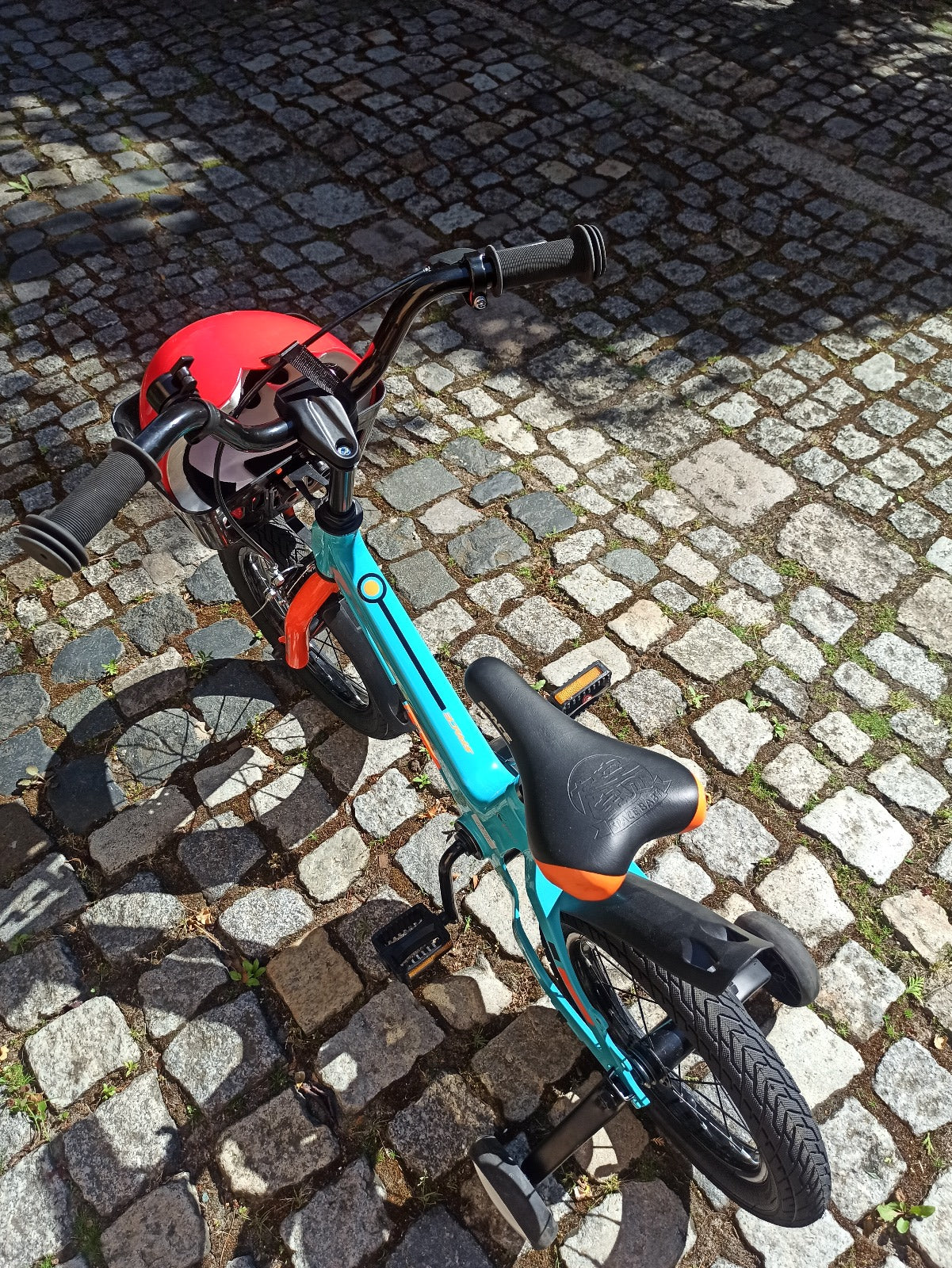 Детско колело SKYS от 3 до 9 години 14/16/18 цола синьо оранжево