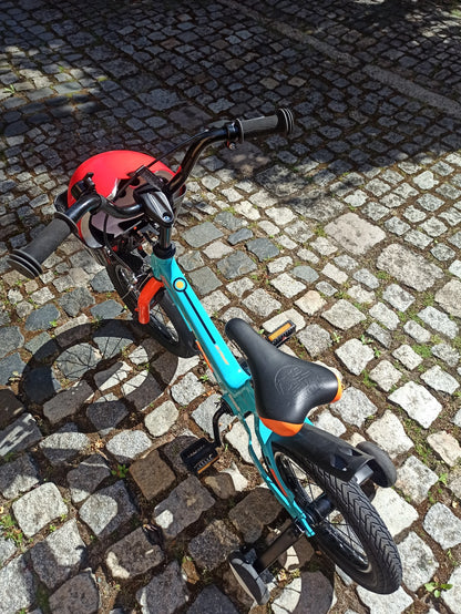 Детско колело SKYS от 3 до 9 години 14/16/18 цола синьо оранжево