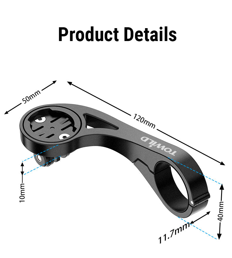 TOWILD AS90 Многофункционална удължителна стойка за монтиране на фенерче или компютърна светлина или GoPro/GARMIN/XOSS/iGPSport