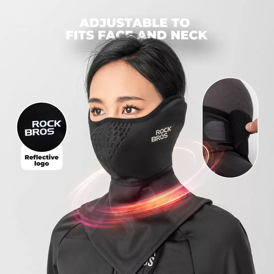 ROCKBROS Winter Half Balaclava E-bike/Bicycle/Motorcycle Mask Fleece Sleep Warm