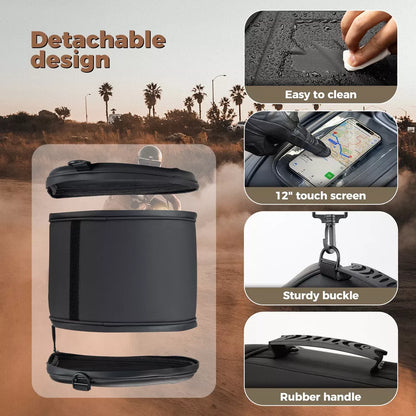 ROCKBROS предна мотоциклетна чанта 14L с EVA чанта резервоар чанта резервоар чанта за мобилен телефон
