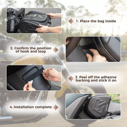 ROCKBROS предна мотоциклетна чанта 14L с EVA чанта резервоар чанта резервоар чанта за мобилен телефон