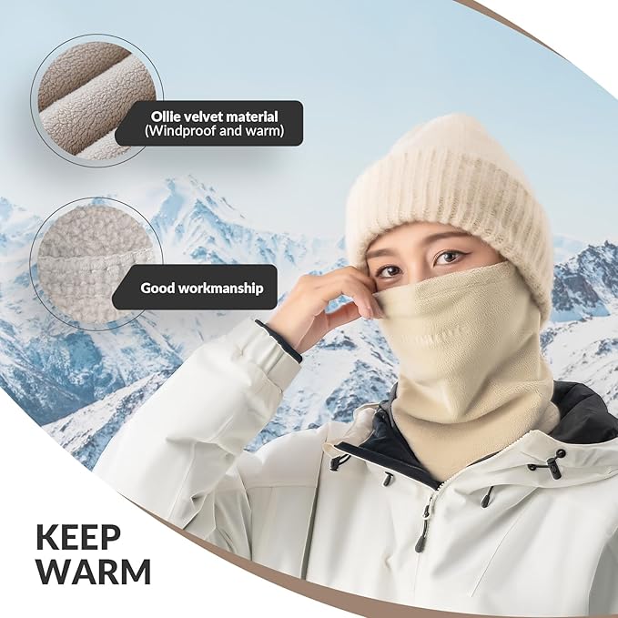 Qunature Balaclava Winter Warm Balaclava Thermal Windproof Balaclava Ski Mask за дейности на открито, като колоездене, мотоциклет, сноуборд, ски, топло за врат за жени/мъже, унисекс