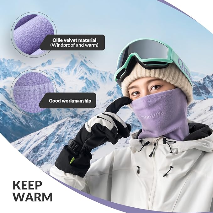 Qunature Balaclava Winter Warm Balaclava Thermal Windproof Balaclava Ski Mask за дейности на открито, като колоездене, мотоциклет, сноуборд, ски, топло за врат за жени/мъже, унисекс