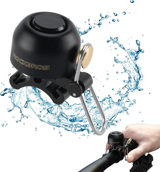 ROCKBROS велосипед звънец кормило класически, планински велосипед ретро велосипед звънец силен звънец велосипед мед велосипед звънец за 22-34 mm