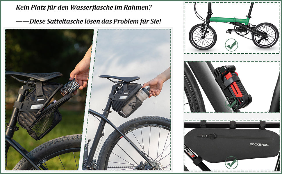 Водоустойчива велосипедна чанта ROCKBROS C7-1 с държач за бутилка
