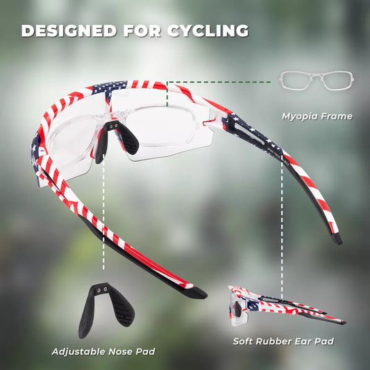 ROCKBROS Поляризирани/фотохромни слънчеви очила Колоездене Очила Велосипед UV400 UNISEX