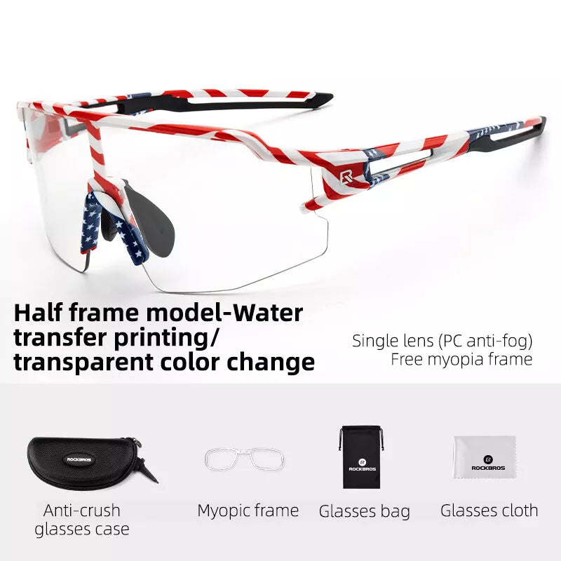 ROCKBROS Поляризирани/фотохромни слънчеви очила Колоездене Очила Велосипед UV400 UNISEX