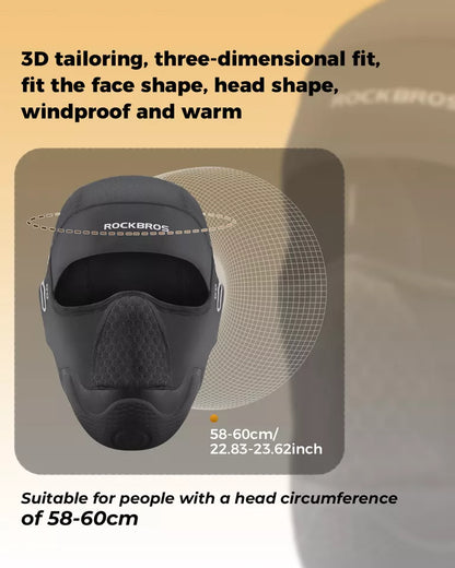 ROCKBROS Покривало за глава на мотоциклет Балаклава Топли велосипедни балаклави от полар
