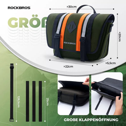 ROCKBROS 2.5L-4L чанта за кормило предна велосипедна чанта Cross bag с презрамка зелена