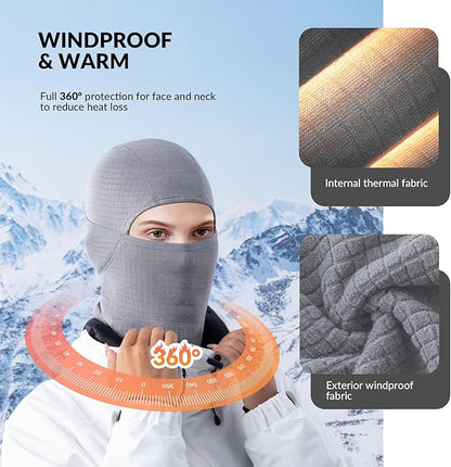Qunature Balaclava зимна ски маска Balaclava ски мотоциклет маска за лице жени/мъже топла ветроустойчива дишаща балаклава за спортове на открито ски сноуборд колоездене