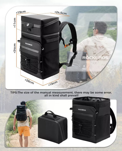 Подвижна раница ROCKBROS Многофункционална раница 3,5+14L за пътуване на открито