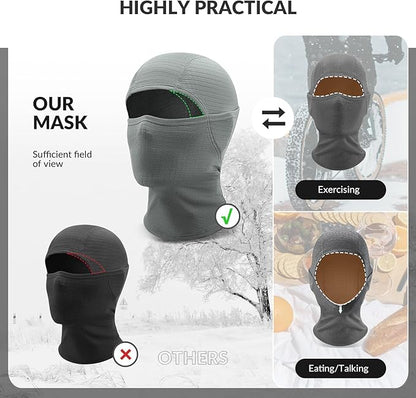 Qunature Balaclava зимна ски маска Balaclava ски мотоциклет маска за лице жени/мъже топла ветроустойчива дишаща балаклава за спортове на открито ски сноуборд колоездене