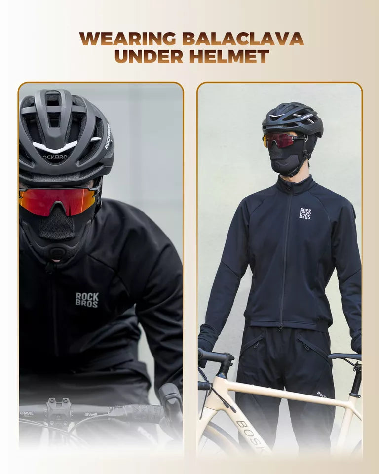 ROCKBROS Покривало за глава на мотоциклет Балаклава Топли велосипедни балаклави от полар