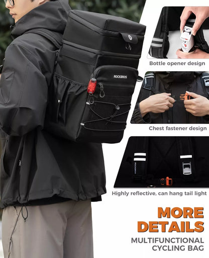 Подвижна раница ROCKBROS Многофункционална раница 3,5+14L за пътуване на открито