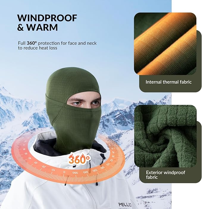 Qunature Balaclava зимна ски маска Balaclava ски мотоциклет маска за лице жени/мъже топла ветроустойчива дишаща балаклава за спортове на открито ски сноуборд колоездене