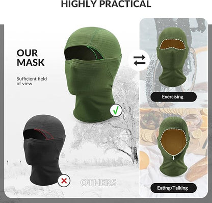 Qunature Balaclava зимна ски маска Balaclava ски мотоциклет маска за лице жени/мъже топла ветроустойчива дишаща балаклава за спортове на открито ски сноуборд колоездене