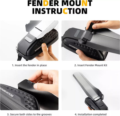 Чанта за седло ROCKBROS Велосипедна чанта с твърда черупка с калник и бързо освобождаване