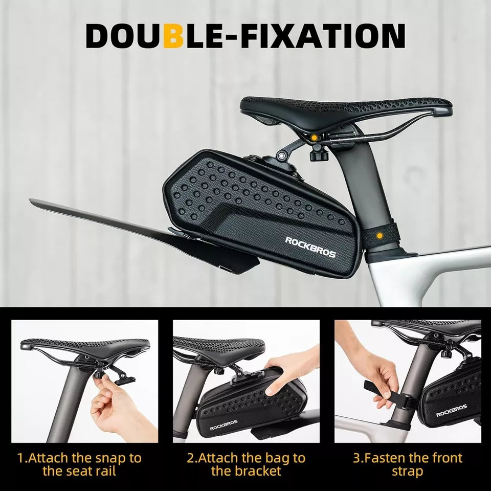 Чанта за седло ROCKBROS Велосипедна чанта с твърда черупка с калник и бързо освобождаване