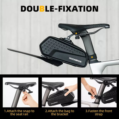 Чанта за седло ROCKBROS Велосипедна чанта с твърда черупка с калник и бързо освобождаване