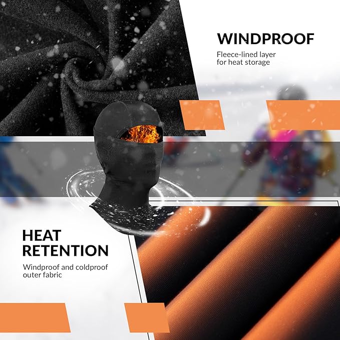 Qunature Balaclava Balaclava Зимна ски маска Ветроустойчива дишаща маска за лице M/L за спортове на открито Ски Колоездене Сноуборд Мотоциклет Жени/Мъже