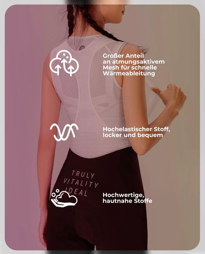 ROCKBROS Дамски шорти за колоездене с презрамки, Подплатени шорти за велосипед, MTB