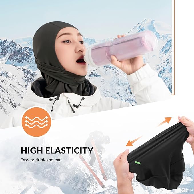 Qunature Balaclava Balaclava Зимна ски маска Ветроустойчива дишаща маска за лице M/L за спортове на открито Ски Колоездене Сноуборд Мотоциклет Жени/Мъже