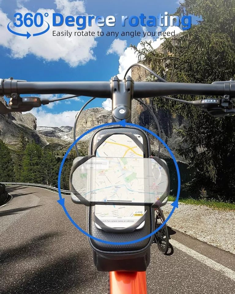 ROCKBROS велосипедна чанта 1.5L твърда чанта с рамка с държач за мобилен телефон до 6.5 инча