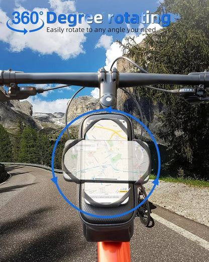 ROCKBROS велосипедна чанта 1.5L твърда чанта с рамка с държач за мобилен телефон до 6.5 инча