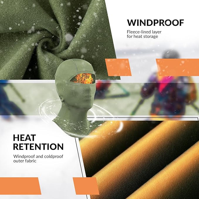 Qunature Balaclava Balaclava Зимна ски маска Ветроустойчива дишаща маска за лице M/L за спортове на открито Ски Колоездене Сноуборд Мотоциклет Жени/Мъже