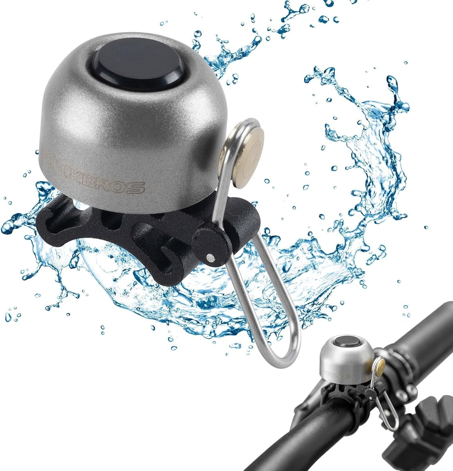 ROCKBROS велосипед звънец кормило класически, планински велосипед ретро велосипед звънец силен звънец велосипед мед велосипед звънец за 22-34 mm