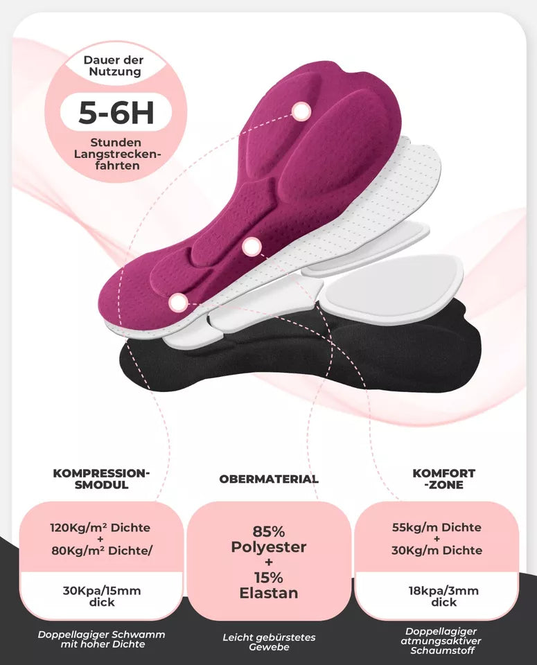 Дамски шосеен велосипед ROCKBROS, шорти за велосипед с подплата