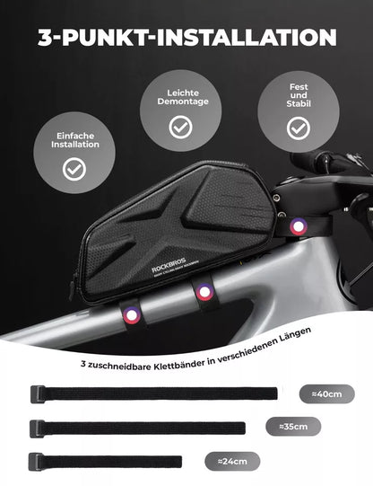 ROCKBROS 1.4L чанта за рамка велосипедна чанта за велосипедни рамки водоустойчива до 6.8 инча