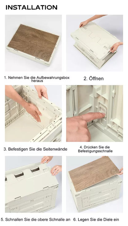 Кутия за къмпинг Qunature Сгъваем органайзер Кутия за къмпинг Кутия за съхранение 26/55/60L