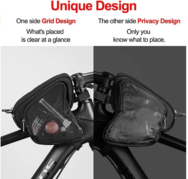 ROCKBROS 006-1BK Чанта за велосипедна рамка светлоотразителна 1.8L черна