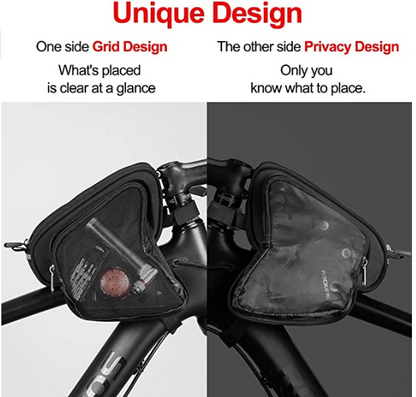 ROCKBROS 006-1BK Чанта за велосипедна рамка светлоотразителна 1.8L черна