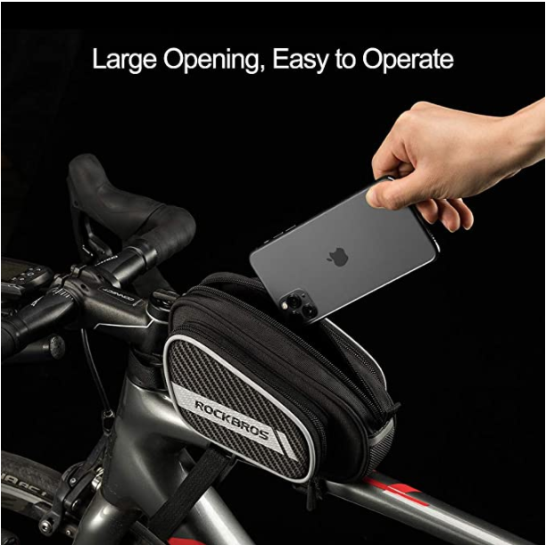 ROCKBROS 006-1BK Чанта за велосипедна рамка светлоотразителна 1.8L черна