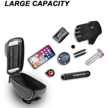 ROCKBROS 010-4BK Чанта за кормило водоустойчива чанта за мобилен телефон до 6,0 инча