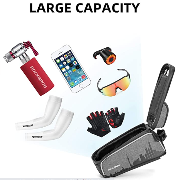 Водоустойчива чанта за велосипедна рамка ROCKBROS 017-5 за мобилни телефони до 6,5 инча