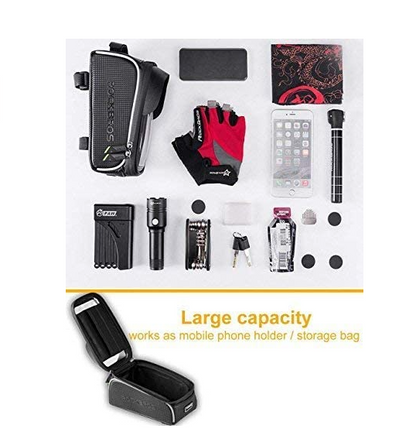 Водоустойчива чанта за рамка за велосипед ROCKBROS 017 за мобилни телефони до 6,5 инча