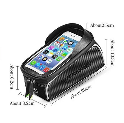 Водоустойчива чанта за рамка за велосипед ROCKBROS 017 за мобилни телефони до 6,5 инча